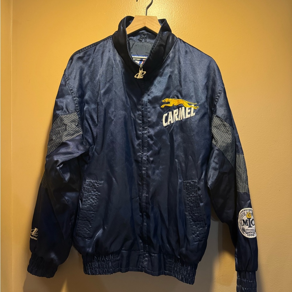 Caramel logo athletic vintage Navy Blue Men's Jacket